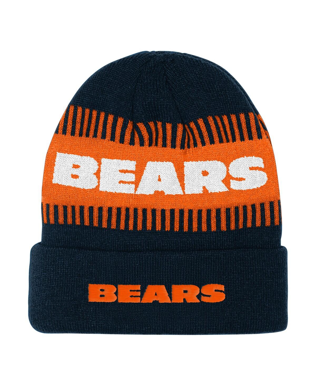 Outerstuff Big Boys and Girls Navy Chicago Bears Bright Lights Cuffed Knit Hat