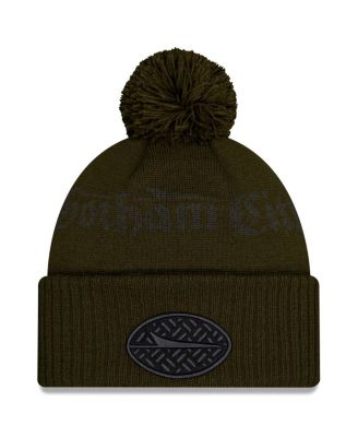 New Era - Men's Gotham Green New York Jets 2025 Rivalries Collection Sideline Cuffed Knit with Pom Hat