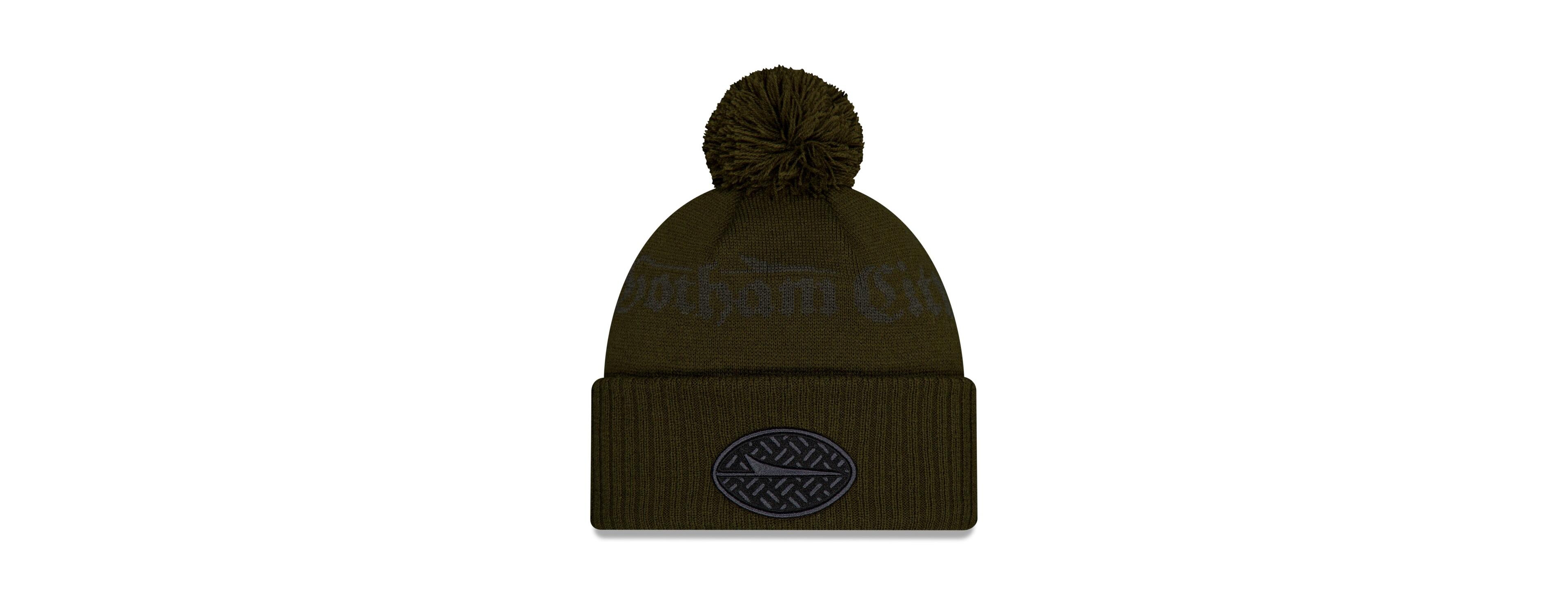 New Era Men's Gotham Green New York Jets 2025 Rivalries Collection Sideline Cuffed Knit with Pom Hat