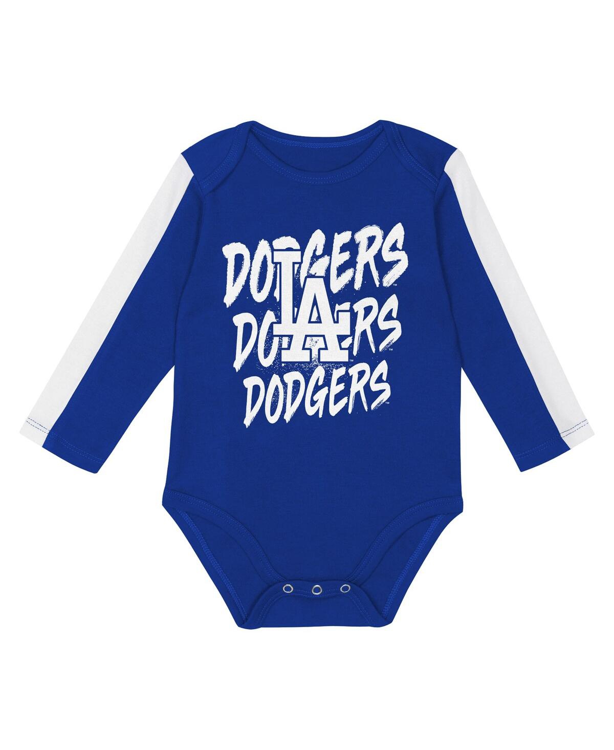 Outerstuff Baby Boys And Girls 2-piece Los Angeles Dodgers Double Down Bodysuit And Pants Set In Blue