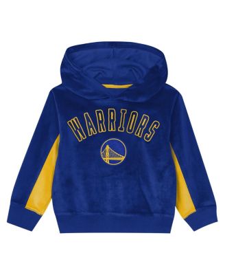 Preschool Royal Golden State Warriors Velour Hoodie