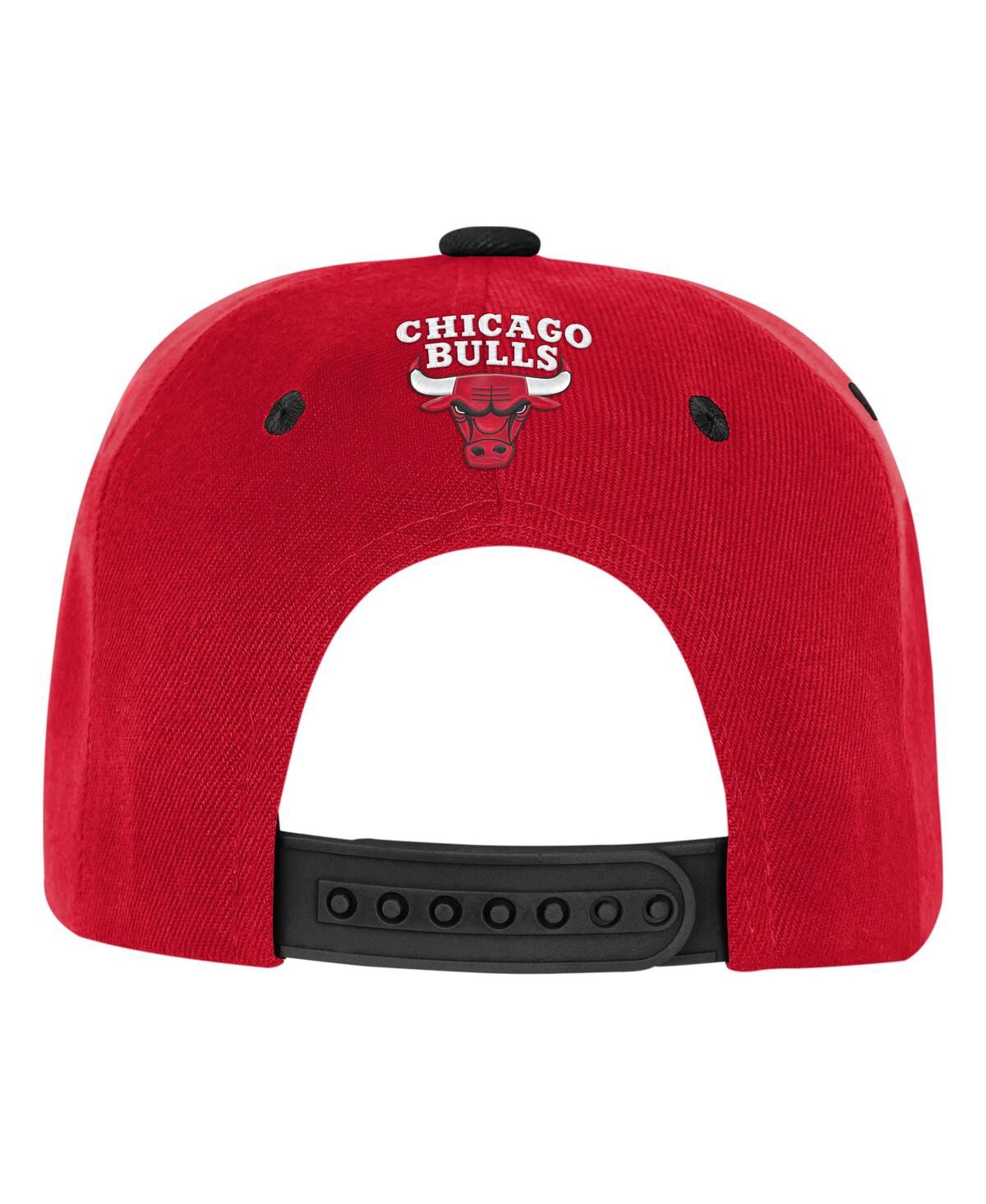 Outerstuff Big Boys and Girls Red/Black Chicago Bulls Two-Tone Snapback Hat