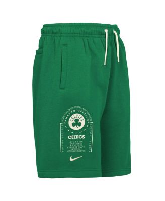 Big Boys and Girls Kelly Green Boston Celtics Courtside Club Fleece Shorts
