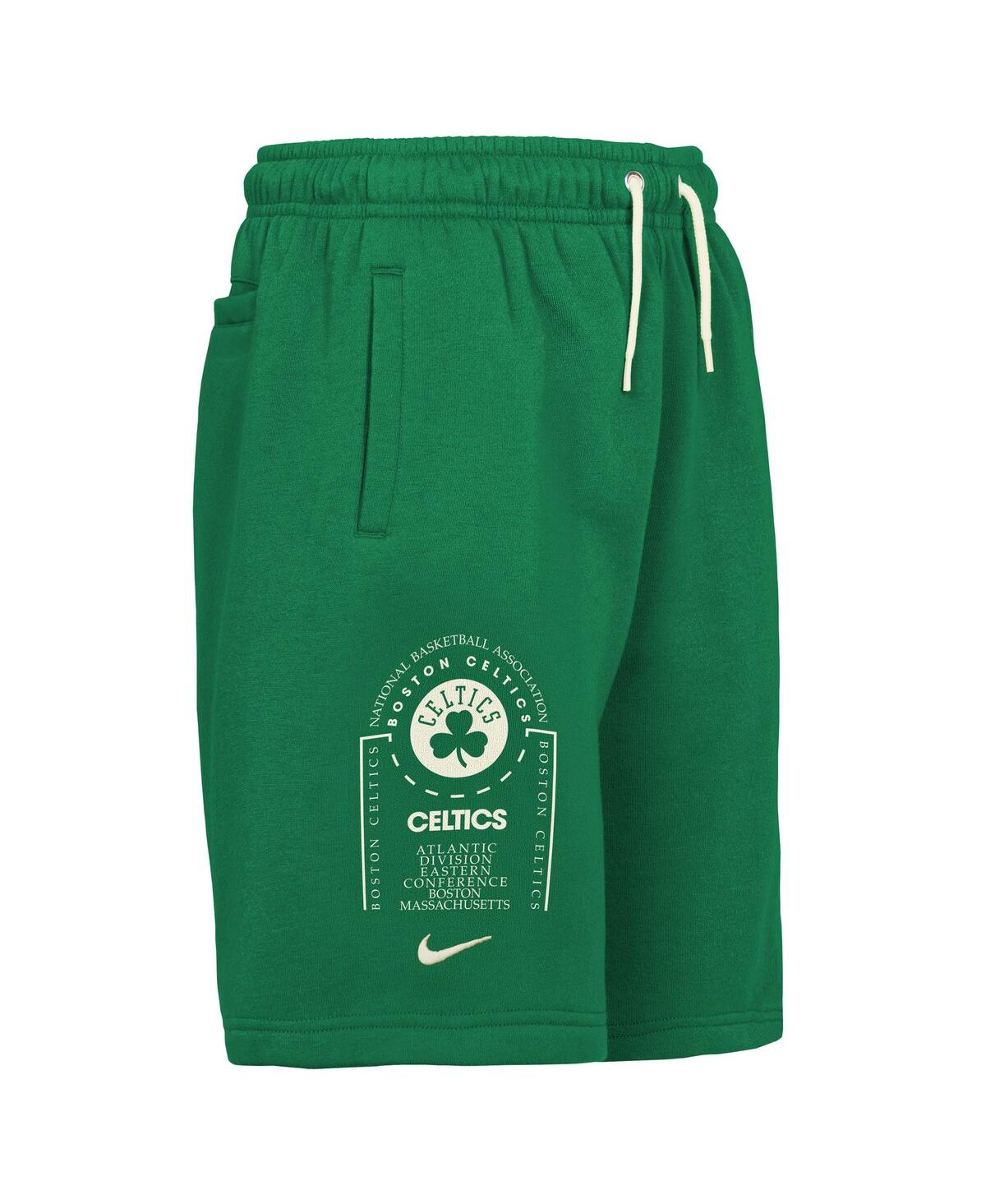 Nike Big Boys and Girls Kelly Green Boston Celtics Courtside Club Fleece Shorts