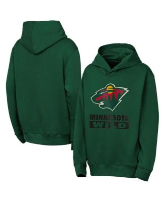 Outerstuff - Big Boys and Girls Green Minnesota Wild Back to Basics Hoodie