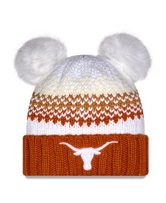 New Era - Women's Texas Orange Texas Longhorns Double Pom Print Cuffed Knit Hat