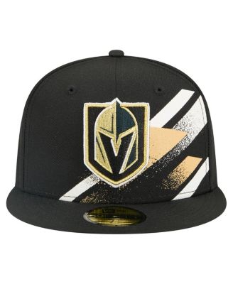 Men's Black Vegas Golden Knights Faded Lines 59FIFTY Fitted Hat