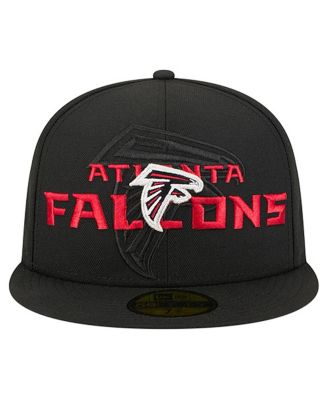 Men's Black Atlanta Falcons Overlap Wordmark 59FIFTY Fitted Hat