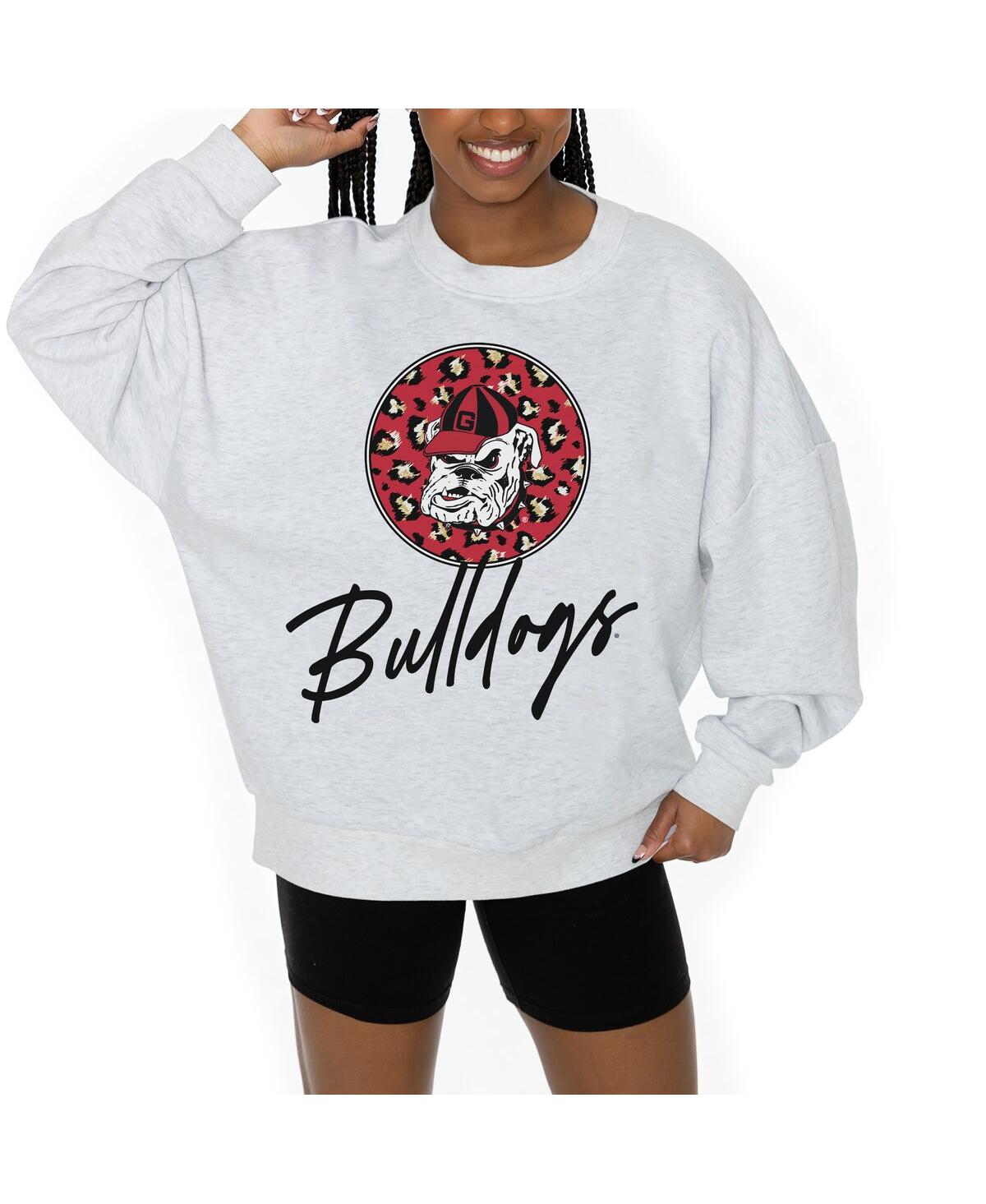 Gameday Couture Women's Ash Georgia Bulldogs Premium Fleece Pullover Sweatshirt In Gray