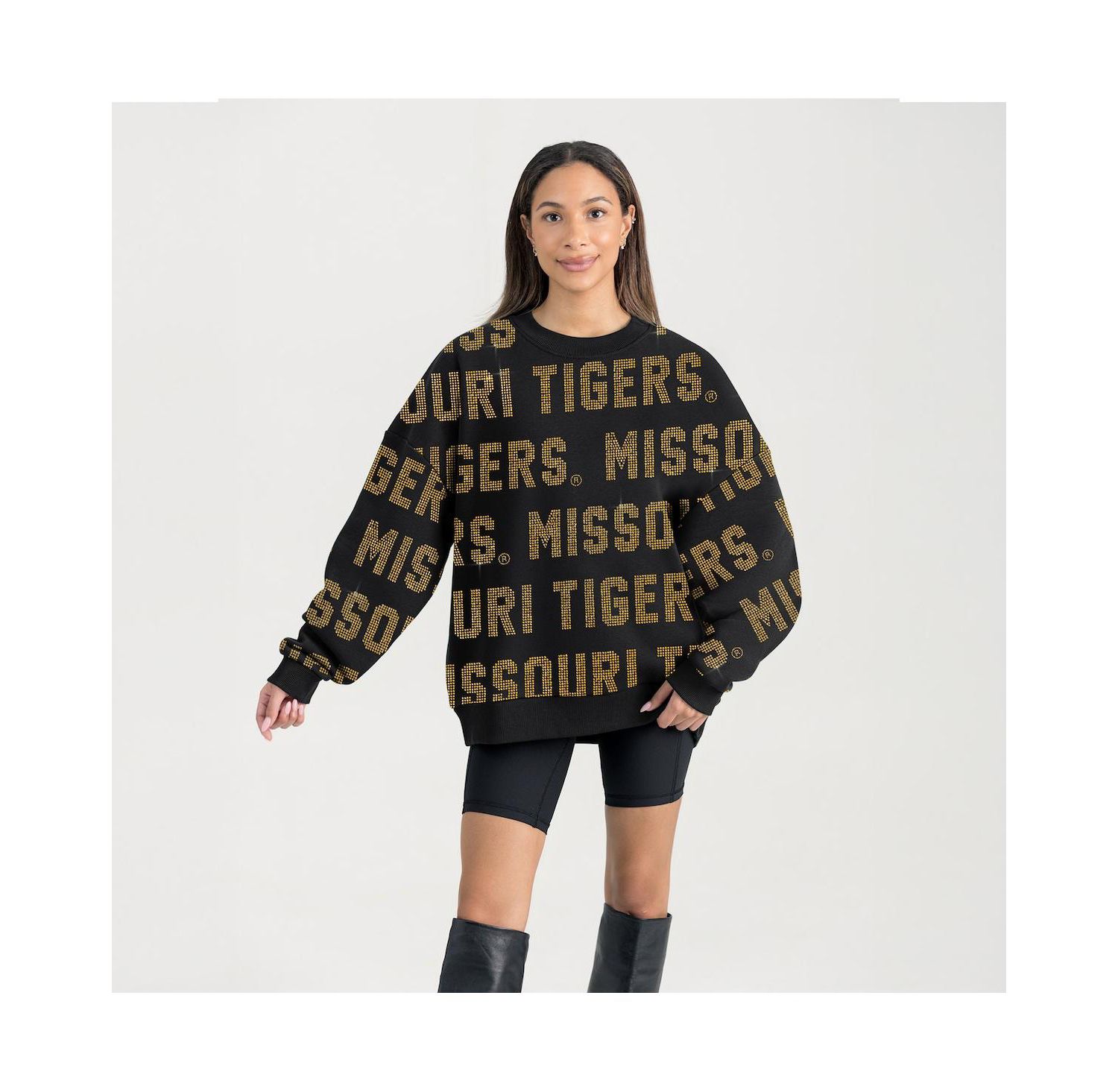 Women's Black Missouri Tigers Hype Era Sweatshirt