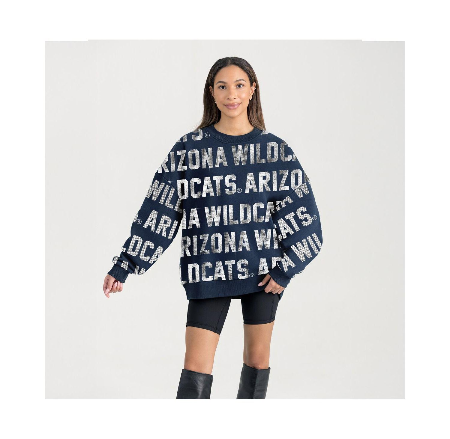 Women's Navy Arizona Wildcats Hype Era Sweatshirt