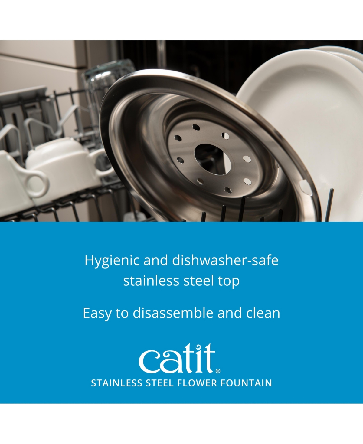 Catit Flower Fountain,StainlessSteel Top