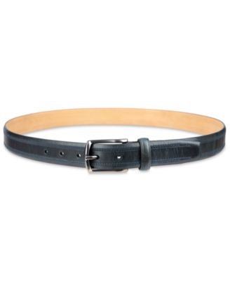 Men's Double Stitched Leather Dress Belt