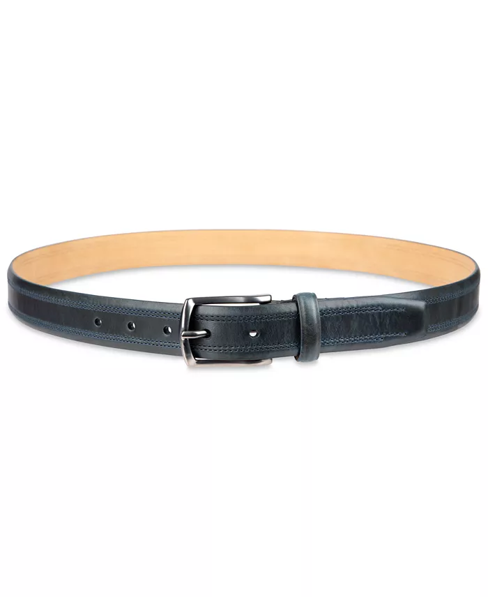 30MM Men's Double Stitched Leather Dress Belt - thumbnail 3