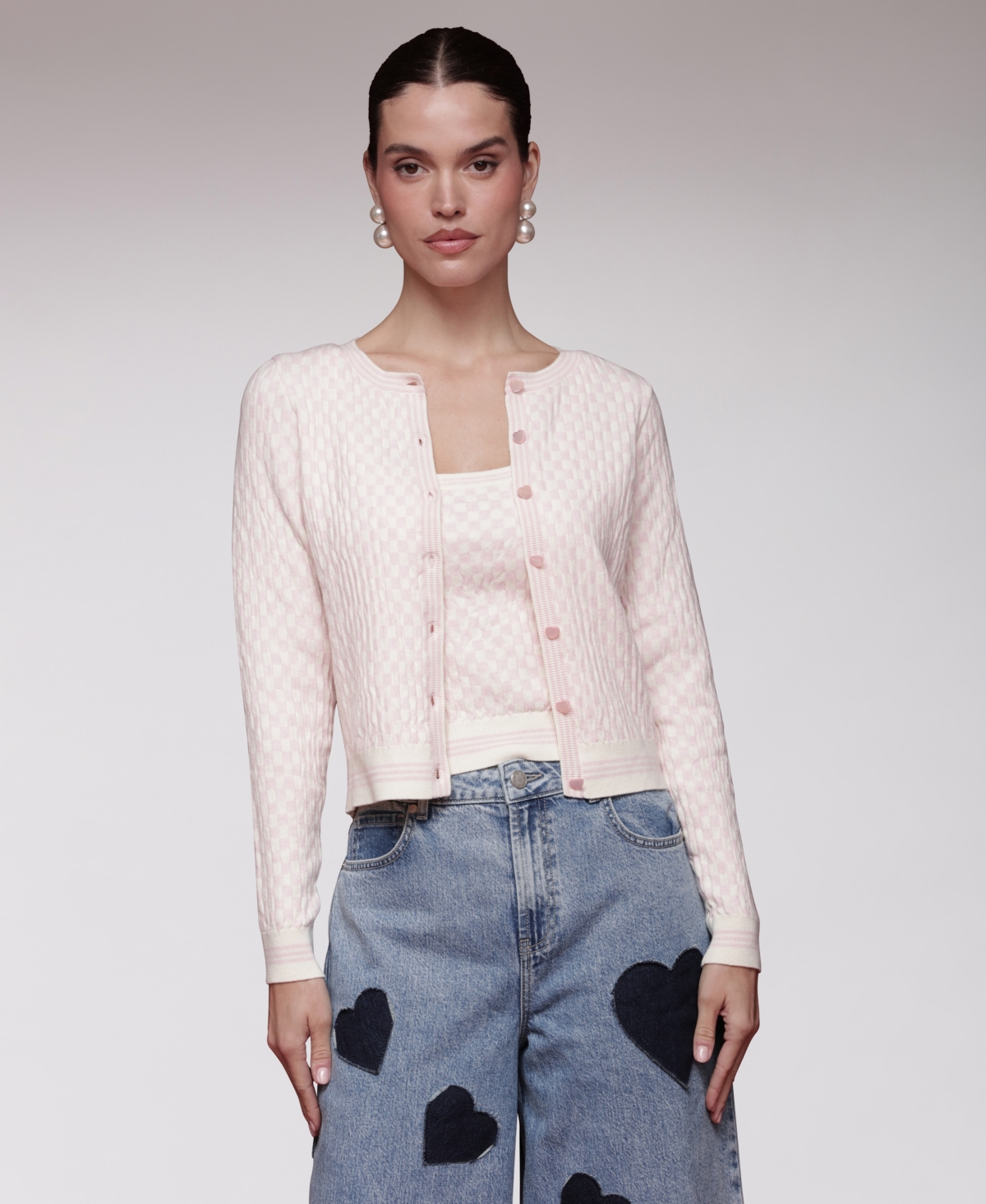 Avec Les Filles Women's Long-Sleeve Cardigan Sweater