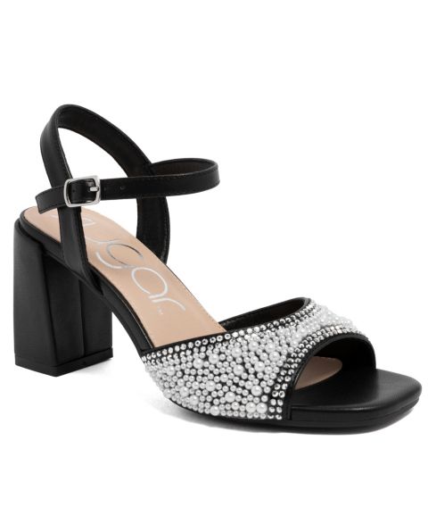 Женские сандалии Sugar Gwenith Embellished Dress Sandals, цвет: Чёрный / Слоновая кость