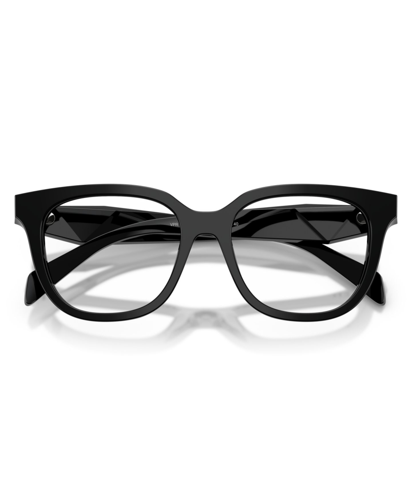 Женские очки Prada Woman Cat Eye Plastic PR C11V Eyeglasses, цвет: Чёрный — фото 5