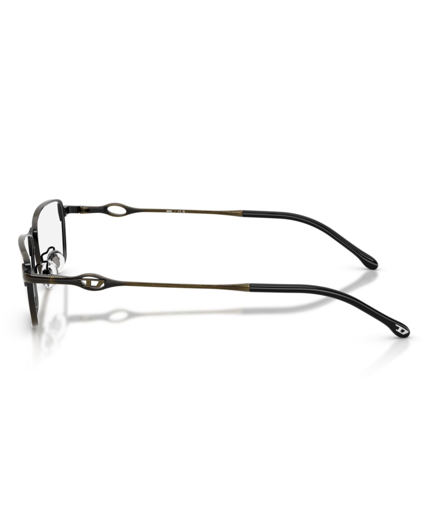 Мужские очки Diesel Man Rectangle Metal DL5008D Eyeglasses, цвет: Светлый серый зелёный — фото 5