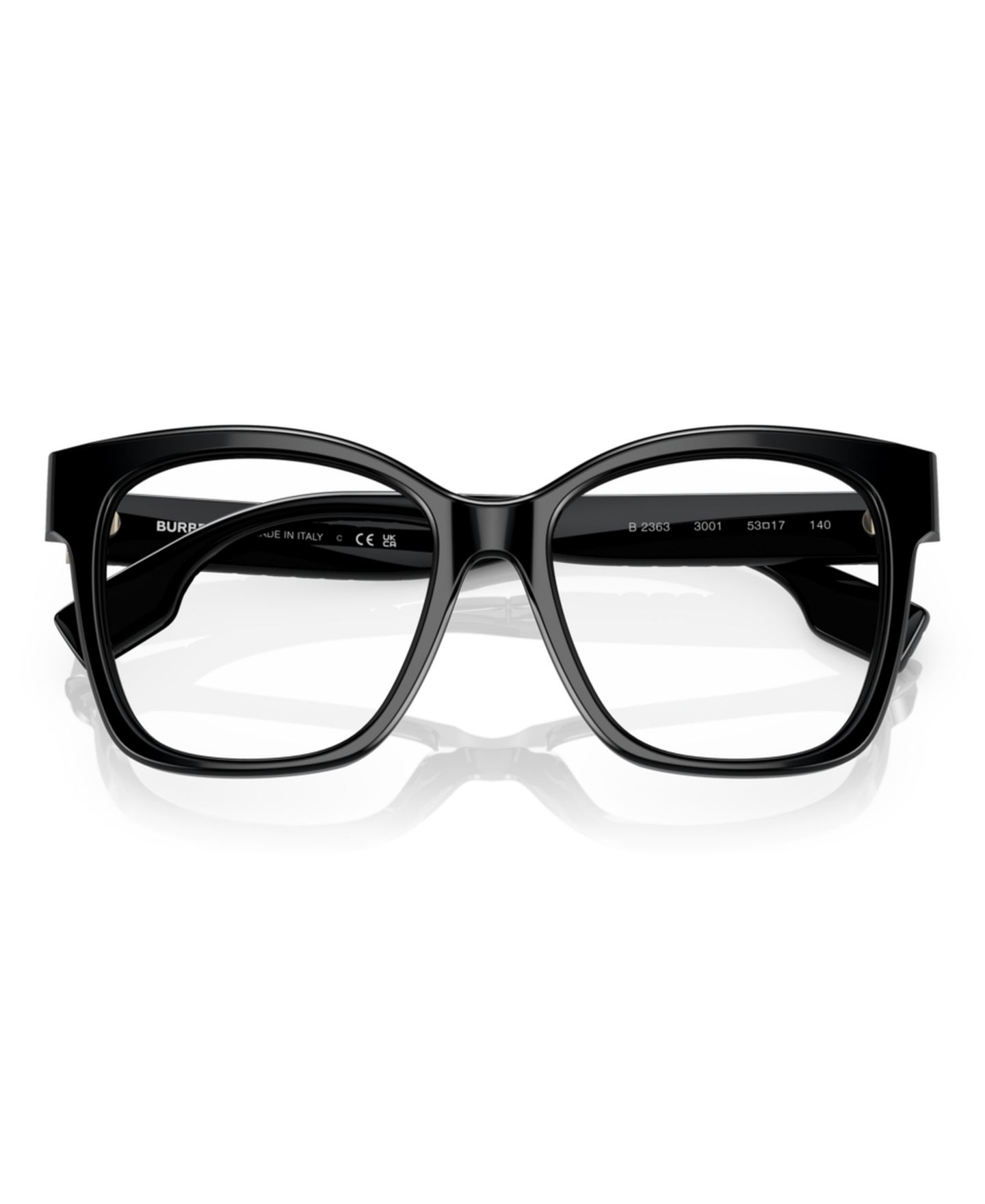 Женские очки Burberry Woman Square Plastic BE2363 Sylvie Eyeglasses, цвет: Чёрный — фото 2