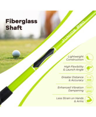 34 Inch 165CC Junior #3 Fairway Wood Golf Club with Fiberglass Shaft for Kids Ages 8-10