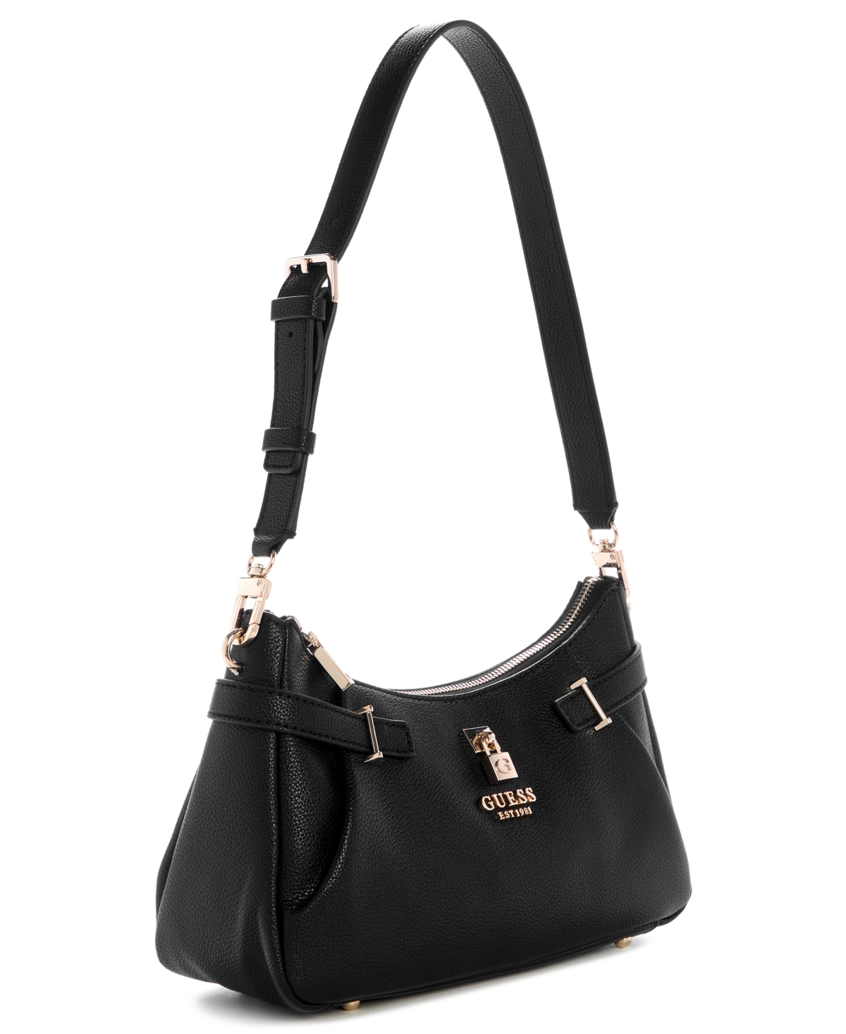 Guess Yesba Adjustable Large Shoulder Bag In Black