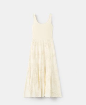 Women's Floral-Embroidered Combined Dress