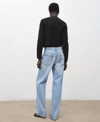 Women's Buttons Embroidered Blouse