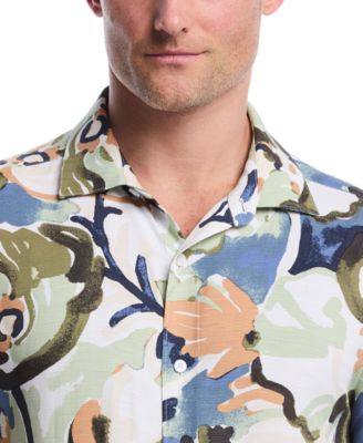 Men's Water-Color Painting Print Classic-Fit Shirt