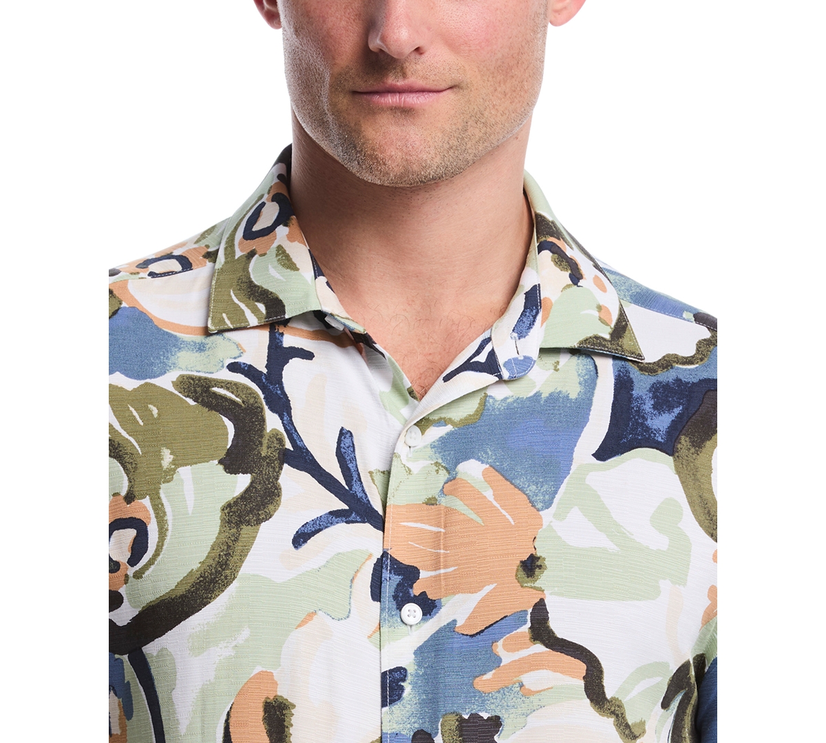 Cubavera Men's Water-Color Painting Print Classic-Fit Shirt