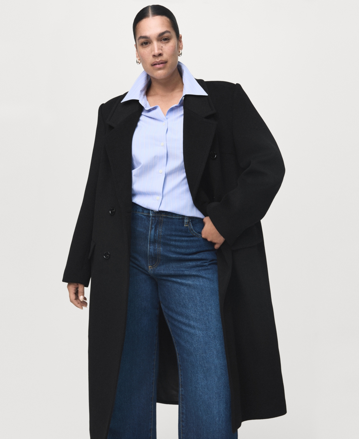 Mango Women's Double-Breasted Wool Coat