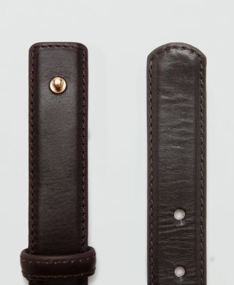 Women's Metallic Detail Leather Belt
