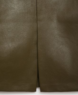 Women's Faux-Leather Pencil Skirt