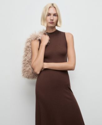 Women's Perkins-Neck Knitted Dress