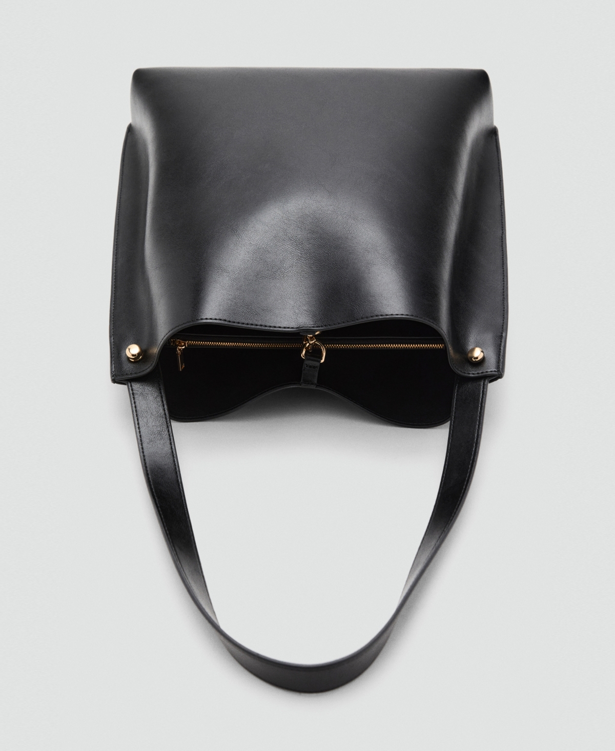 Mango Women's Metal Details Bucket Bag In Black