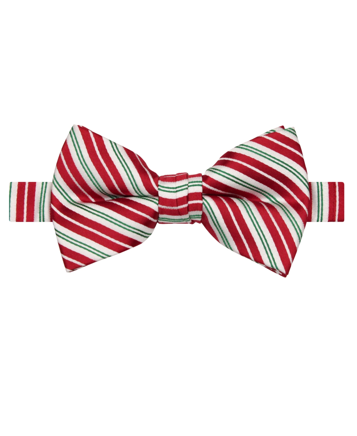 Hallmark Holiday Traditions Men's Candy Cane Slim Bow Tie In Red