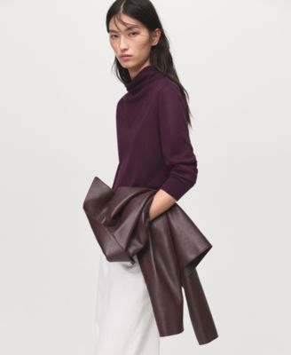 Women's Draped Neck Knitted Sweater