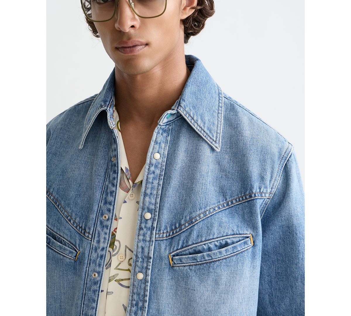 Scotch & Soda Men's Washed Denim Shirt