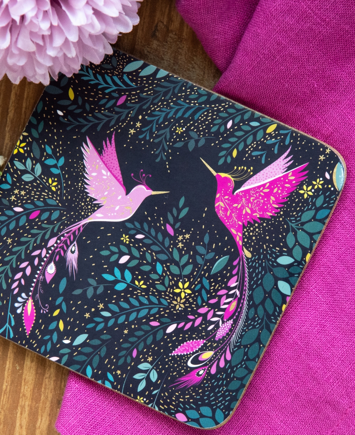 Portmeirion Sara Miller India Mug And Coaster 8-pc. Set, Service For 4 In Multi