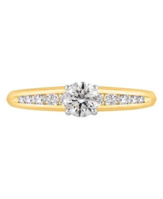 Diamond Solitaire Plus Engagement Ring (1 ct. t.w.) in 14k Two-Tone Gold
