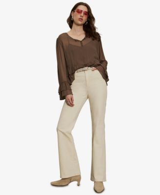 Women's Ruffled Long-Sleeve Blouse