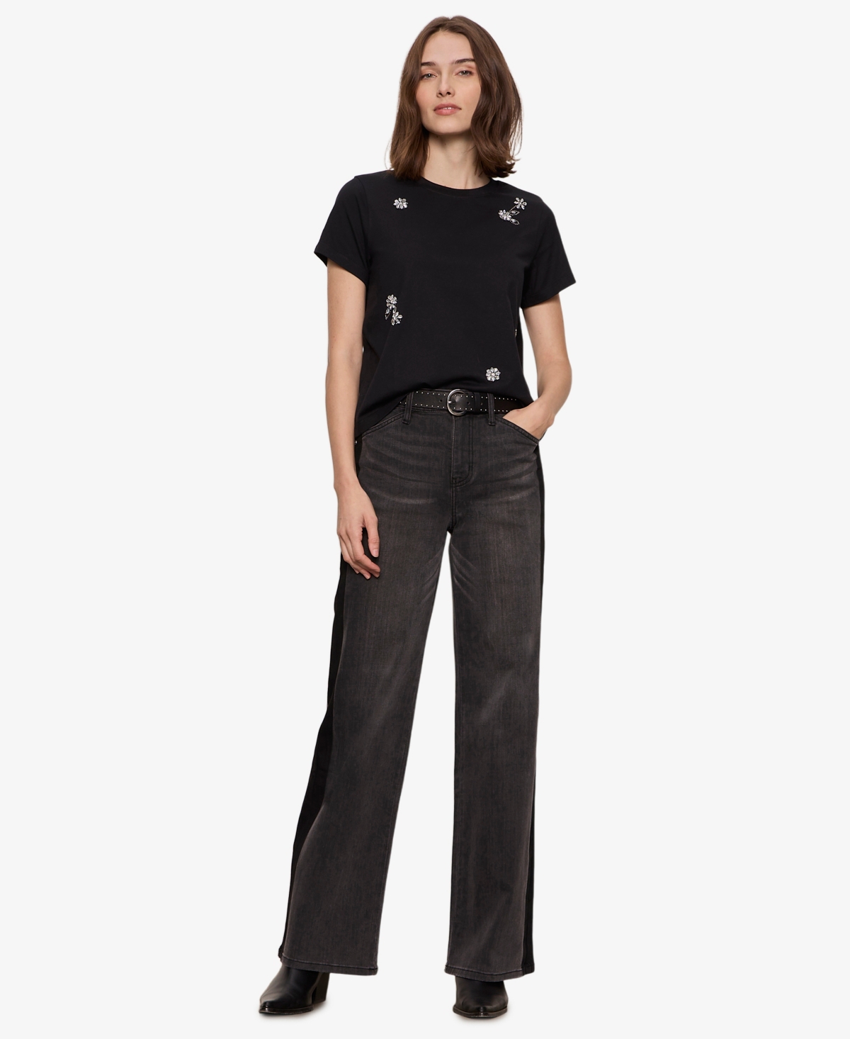 Sanctuary Women's Embellished Short-sleeve T-shirt In Black