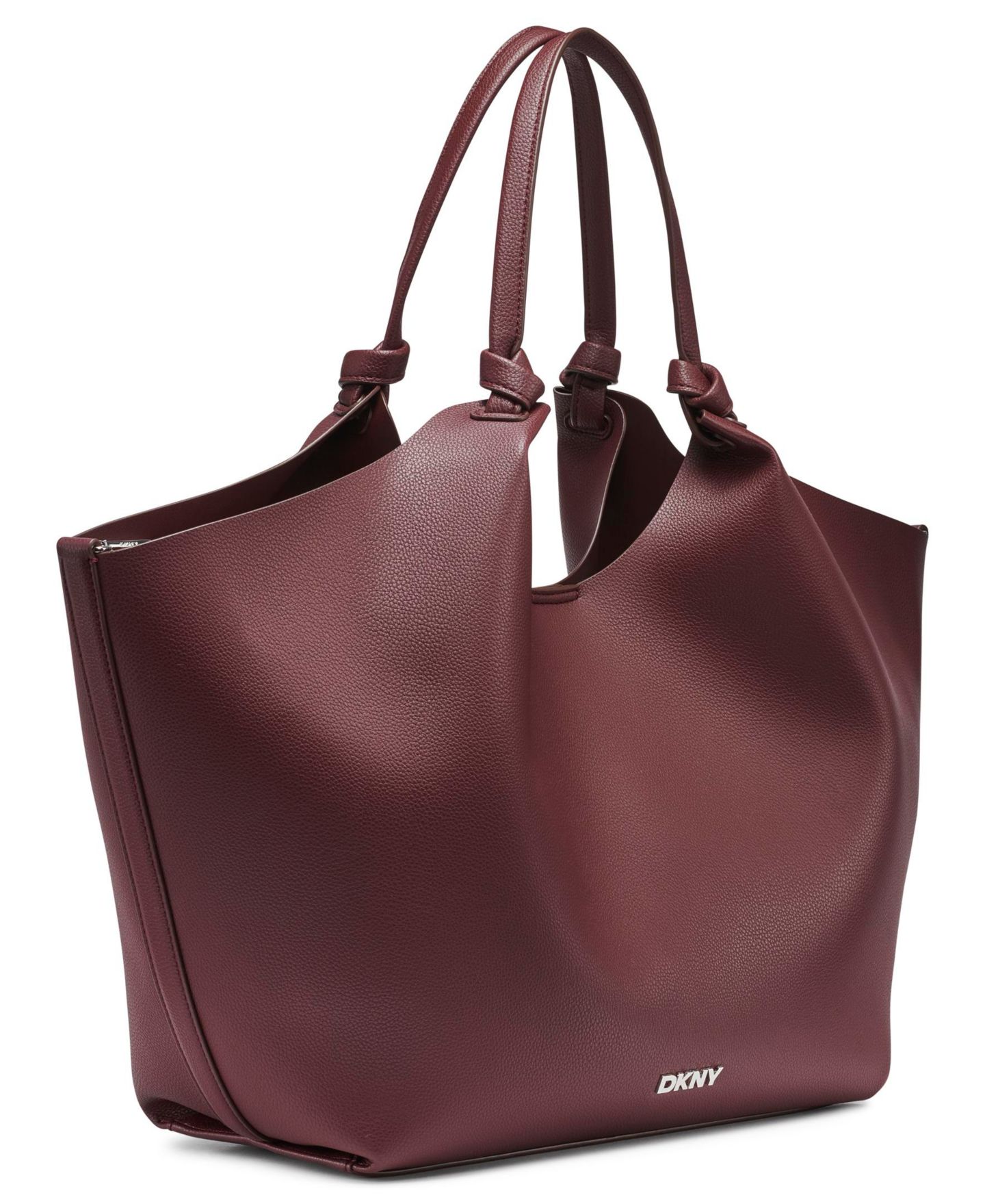 Женская сумка DKNY Paula Commuter Medium Tote Handbag, цвет: Винный — фото 3
