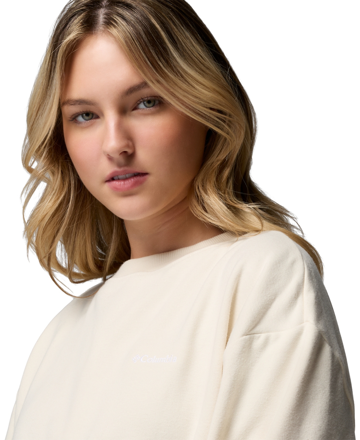 Columbia Women's Aldermore Crewneck Long-sleeve Sweatshirt In White
