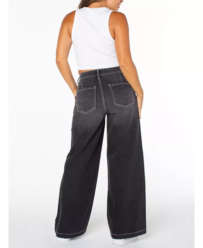Juniors' Studded Wide-Leg Jeans - thumbnail 3