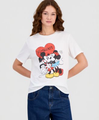 Disney - Juniors' Minnie Mickey Heart T-Shirt