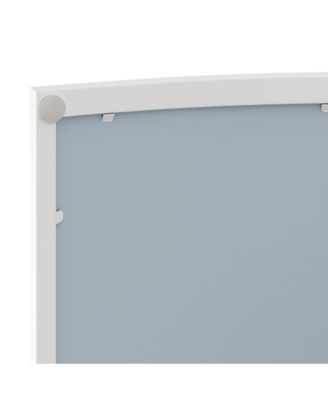 23.62" Modern Arched Glass Double-Door Wardrobe with Shatterproof Mirror, Double-Layer Storage & Towel Rack