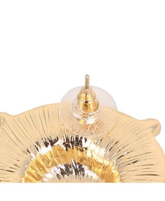 Women's The Tortoiseshell-Medallion Stud Earrings - California Gold