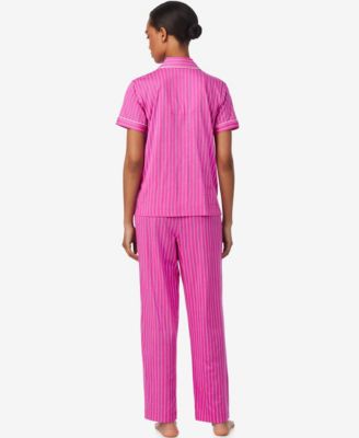 Women's Notch Collar and Long Pant Pajama Set