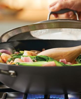 Advanced Home Hard-Anodized Nonstick Wok with Side Handles, 14"