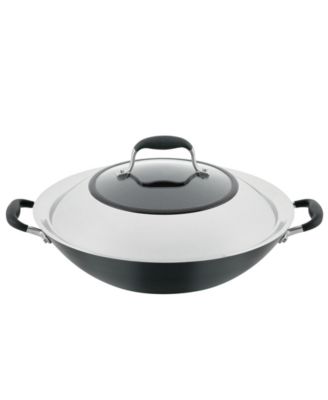 Advanced Home Hard-Anodized Nonstick Wok with Side Handles, 14"